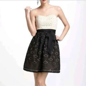 135 Meadow Rue Organdy & Battenberg Strapless Dress Women’s size 8 EUC